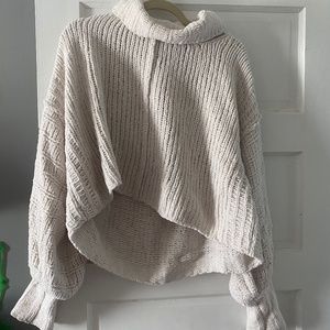 Free people cropped cowl neck sweater